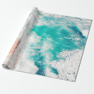 Papel De Presente Vista de pássaro das ondas oceânicas