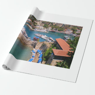 Papel De Presente Vista do porto, praia Mermerly na cidade de Antaly