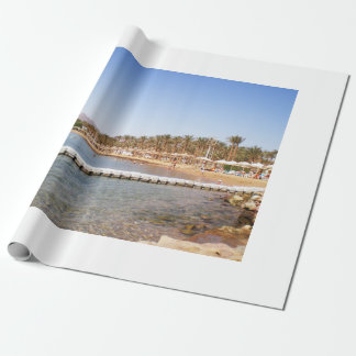 Papel De Presente Vista na praia arenosa Terrazzina