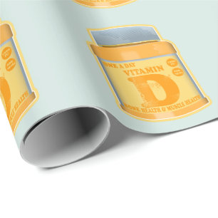 Papel De Presente Vitamina D cápsulas saúde e bem-estar