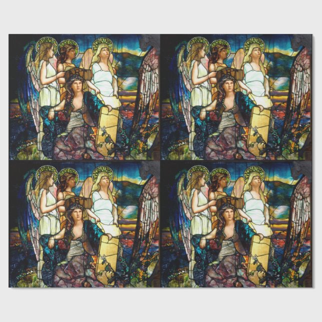 Papel De Presente Vitral do nouveau da arte (Aberto)