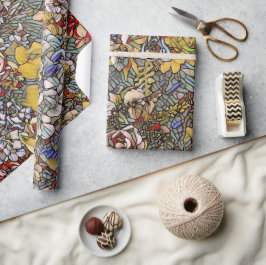 Papel De Presente Vitraux Botânico Floral