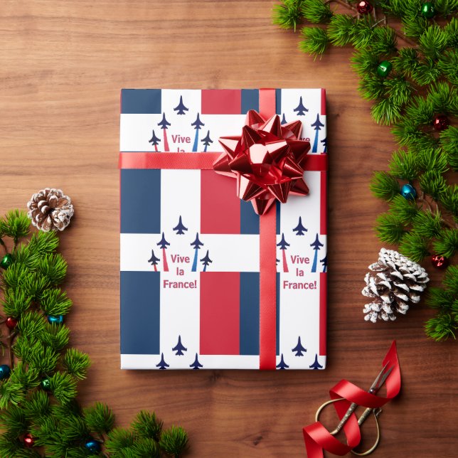 Papel De Presente Viva a França (Presente de Natal)