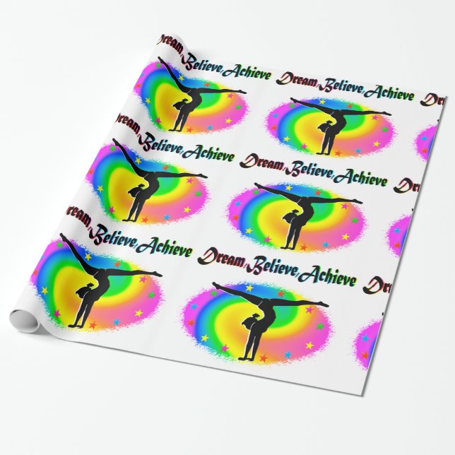 PAPEL DE PRESENTE VIVENDO MEU SONHO GINÁSTICO (Desenrolado)