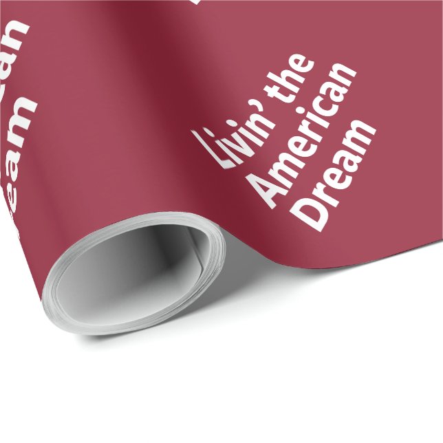 Papel De Presente Vivendo o sonho americano (Ponta do rolo)
