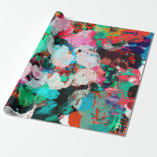 Papel De Presente Vivid im do conceito de manchas de tinta em shabby