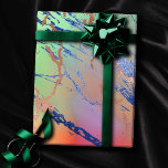 Papel De Presente Vivid Marble | Coloração d'água do Pastel a Negrit<br><div class="desc">Excelente para artesanato, embrulhamento de presentes e desacoplamento de móveis! Mármore brilhante de aquarela em um amarelo rico e vibrante, laranja coral, azul turquesa e uma paleta ombre brilhante inspirada no unicórnio verde. Este gradiente feminino pintado à mão adiciona a pop perfeita de cor. Da coleção "Modern Watercolor Marbles", esta...</div>