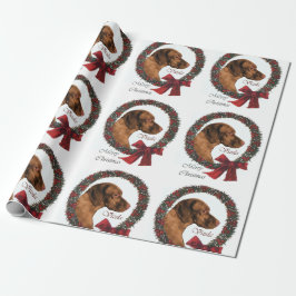 Papel De Presente Vizsla Christmas