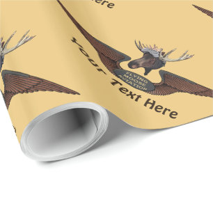 Papel De Presente Voando Moose Aviation Wings