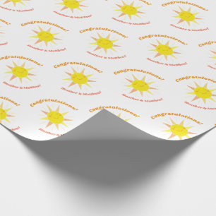 Papel De Presente Você é meu Chá de fraldas Sunshine