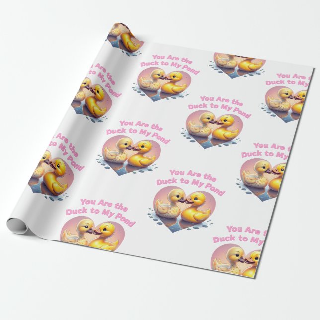 Papel De Presente "Você é o Pato do Meu Pinto - Casal Romântico do P (Desenrolado)