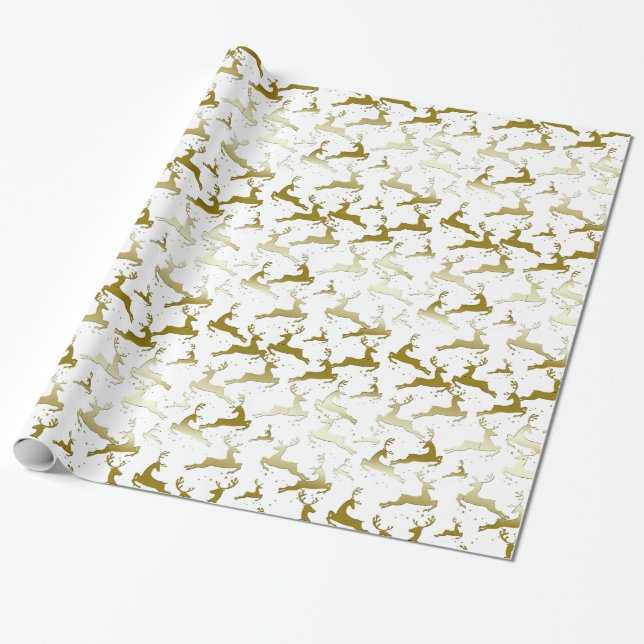 Papel De Presente VOCÊ ESCOLHA COR DE FUNDO Ombre Dourado (Desenrolado)