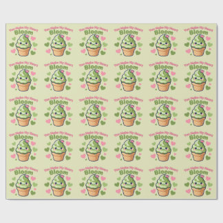 Papel De Presente Você Faz Meu Coração Florescer Cute Kawaii Matcha