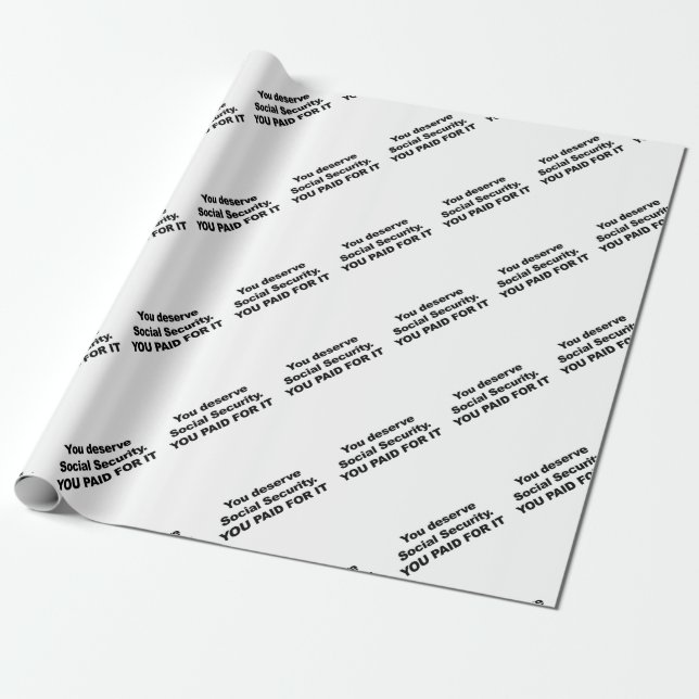 Papel De Presente Você Merece Segurança Social (Desenrolado)