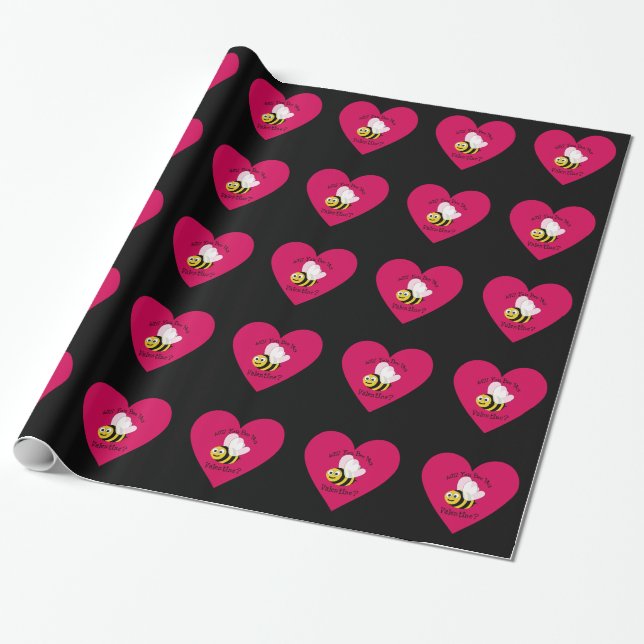 Papel De Presente Você Será Meu? Coração Vermelho (Desenrolado)