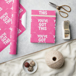 Papel De Presente Você tem essas palavras em rosa