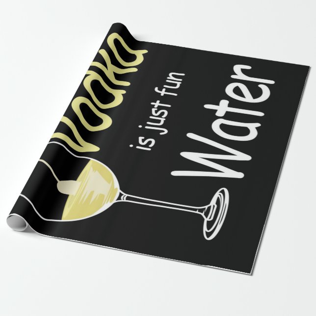 Papel De Presente Vodka é apenas água divertida (Desenrolado)