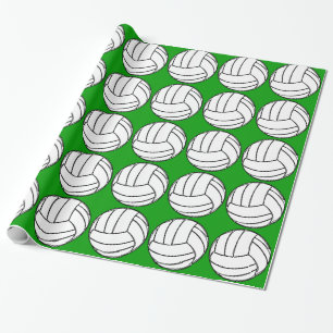 Papel De Presente Voleibol no verde