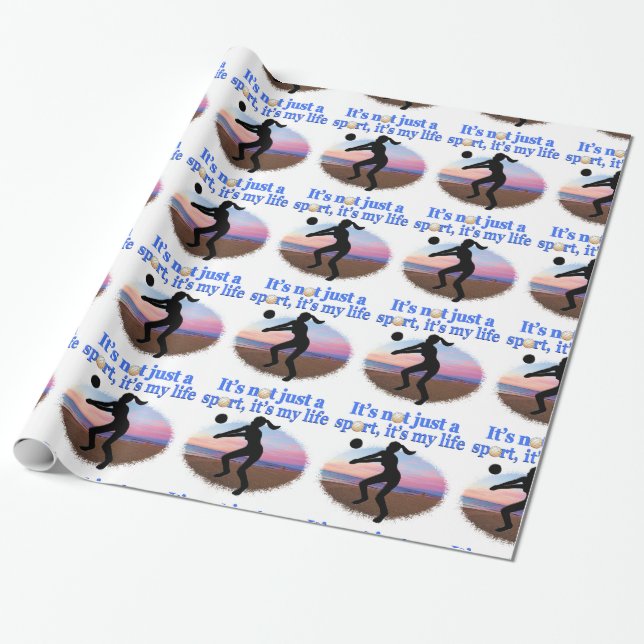 PAPEL DE PRESENTE VOLLEYBALL INSPIRACIONAL É O MEU DESIGN DE VIDA (Desenrolado)