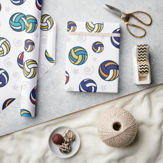 Papel De Presente Volleybolas (Artesanato)