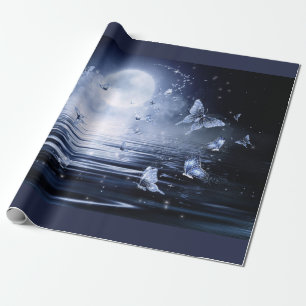 Papel De Presente Vôo da lua das borboletas