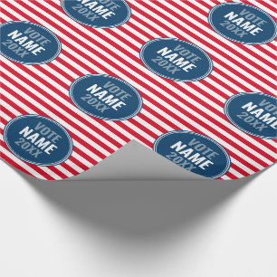 Papel De Presente Votação - Adicionar campanha Nome com faixas de