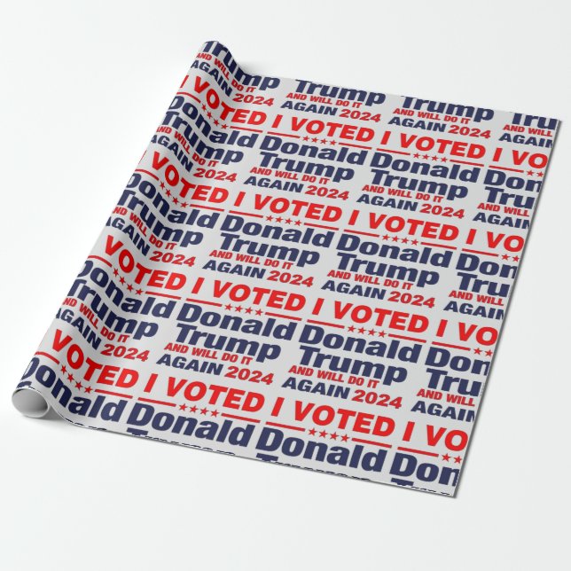 PAPEL DE PRESENTE VOTEI DONALD TRUMP (Desenrolado)