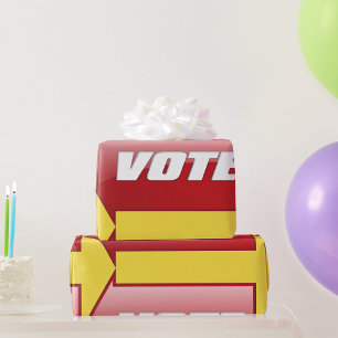 Papel De Presente Voto Vermelho Negrito Sinal de Seta Sinal de Voto