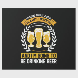 Papel De Presente Vou estar bebendo cerveja