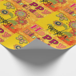 Papel De Presente Vovó de Groovy 1970 é personalizado