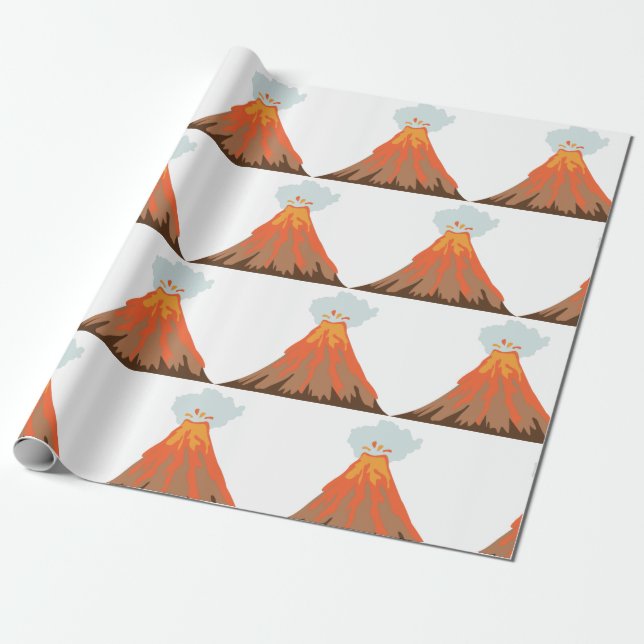 Papel De Presente Vulcão (Desenrolado)