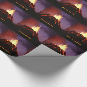 Papel De Presente Vulcão Ativo - Escreva Seu Próprio Texto