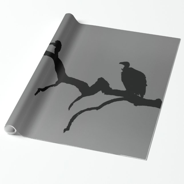 Papel De Presente Vulture Silhouette (Desenrolado)