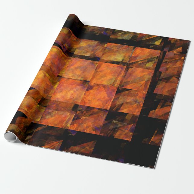 Papel De Presente Wall Abstrato Art (Desenrolado)