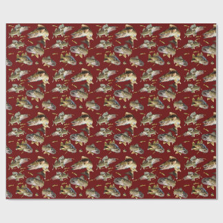 Papel De Presente Walleyes Natando