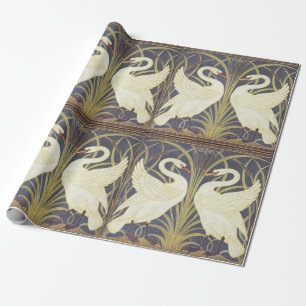Papel De Presente Walter Crane Swan, Rush E Iris Art Nouveau