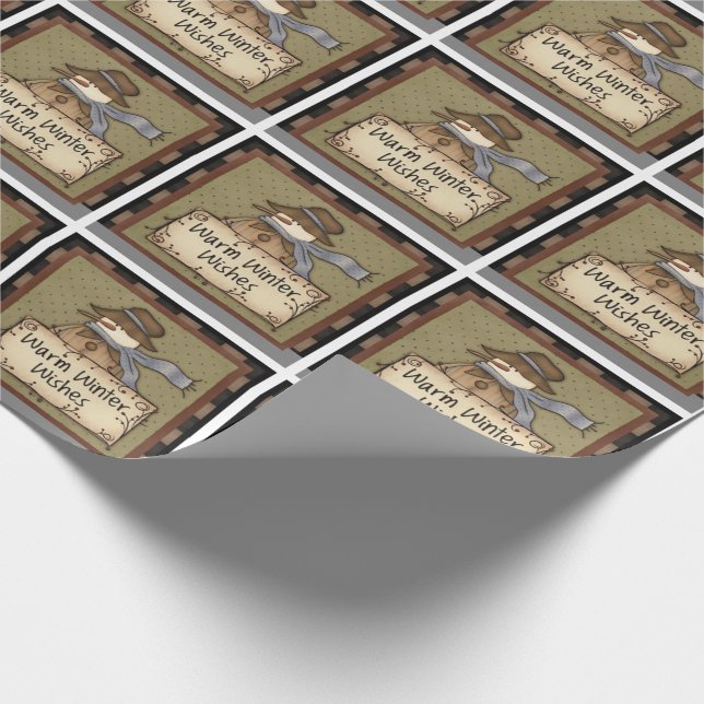 Papel De Presente Warm Winter Deseja Snowman (Ponta)