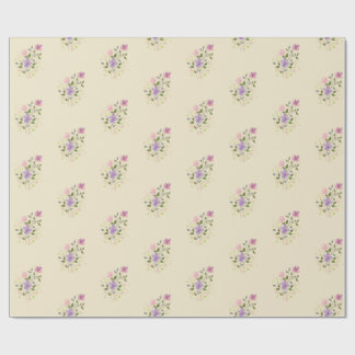 Papel De Presente Watercolor Floral Soft Minimalist Vintage Style