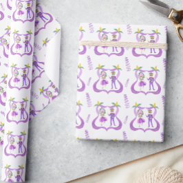 Papel De Presente Watercolor Mardi Gras Party