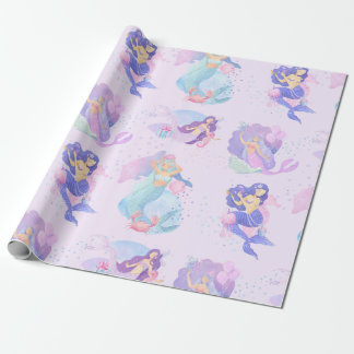 Papel De Presente Watercolor Mermaid Birthday Party