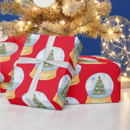 Papel De Presente Watergloblobos da árvore de Natal