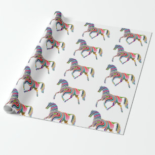 PAPEL DE PRESENTE WAVY RAINBOW HORSE