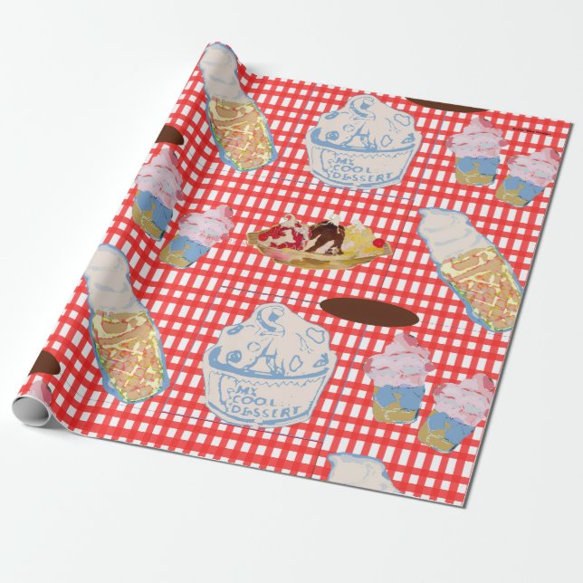 Papel De Presente We All Scream For Ice Cream (Desenrolado)