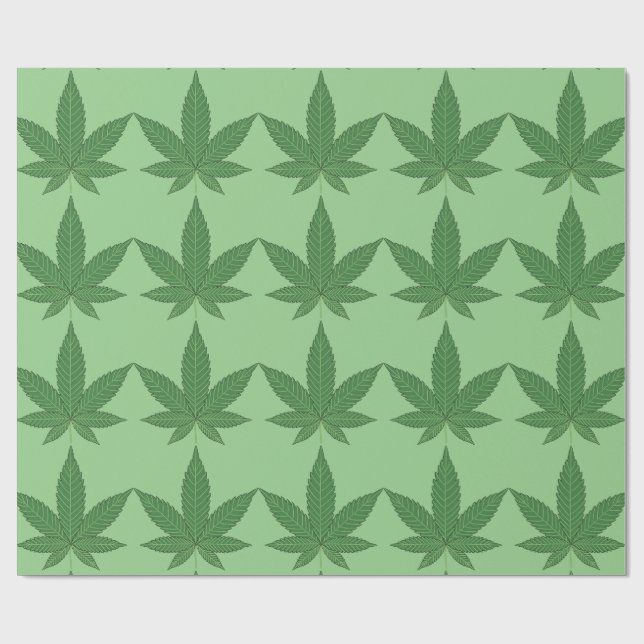 Papel De Presente Weaf Green sobre o Livro Verde Claro (Aberto)