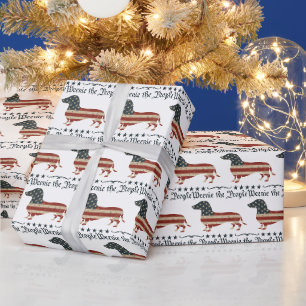 Papel De Presente Weenie The Pessoas Dachshund 4 De Julho