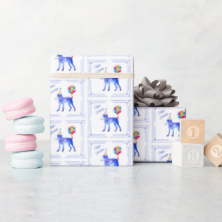 Papel De Presente Weimaraner Birthday