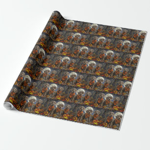 Papel De Presente Weimaraner Halloween Spooky