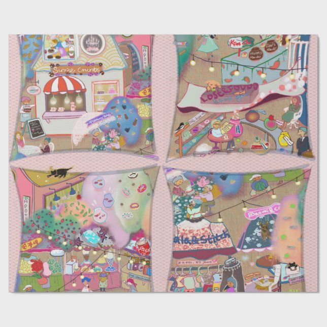 Papel De Presente Welcome to My LALATOWN Wrapping Paper 2 (Aberto)