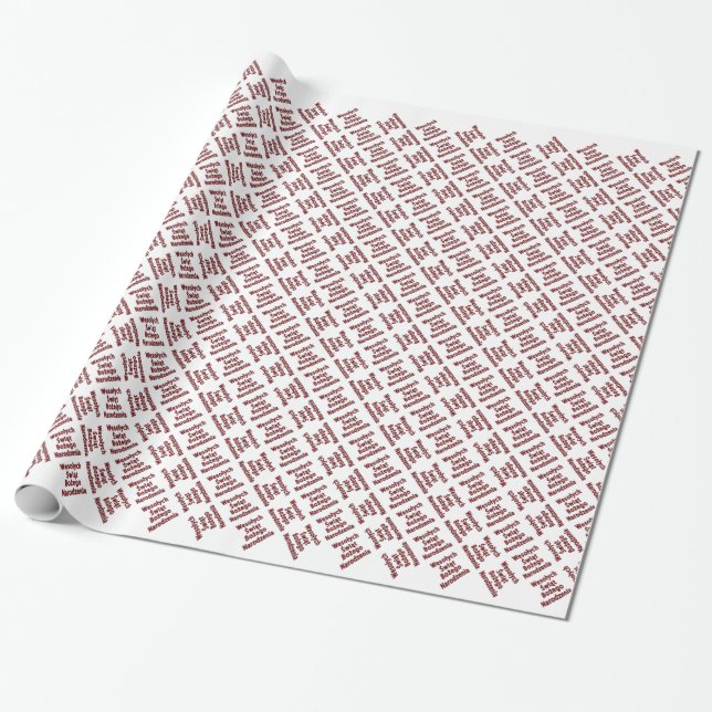 Papel De Presente Wesolych Swiat Bozego Narodzenia (Desenrolado)
