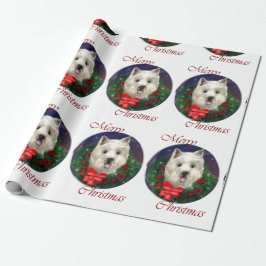 Papel De Presente West Highland White Terrier Natal